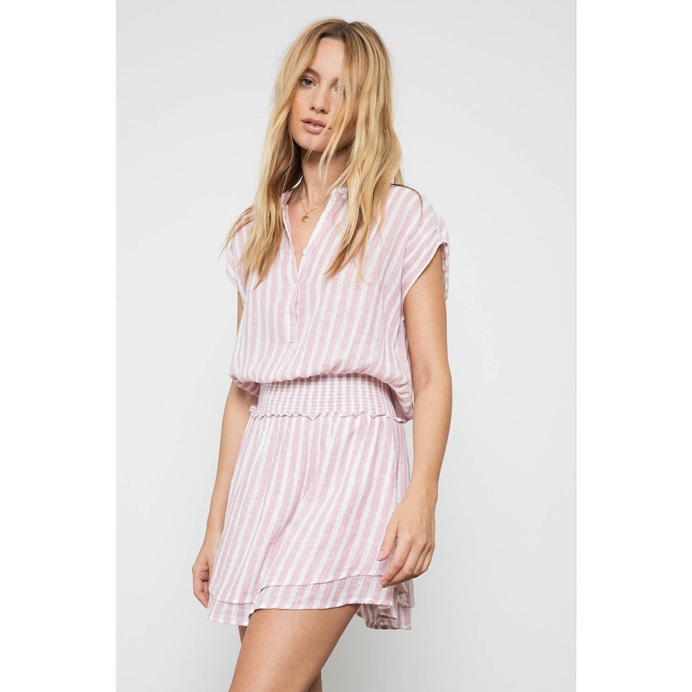 Rails Angelina Rose Striped Linen Sleeveless Dress